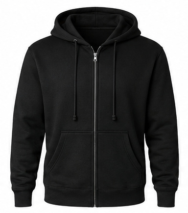 Jalen Kidd King of Macomb black full-zip hoodie front